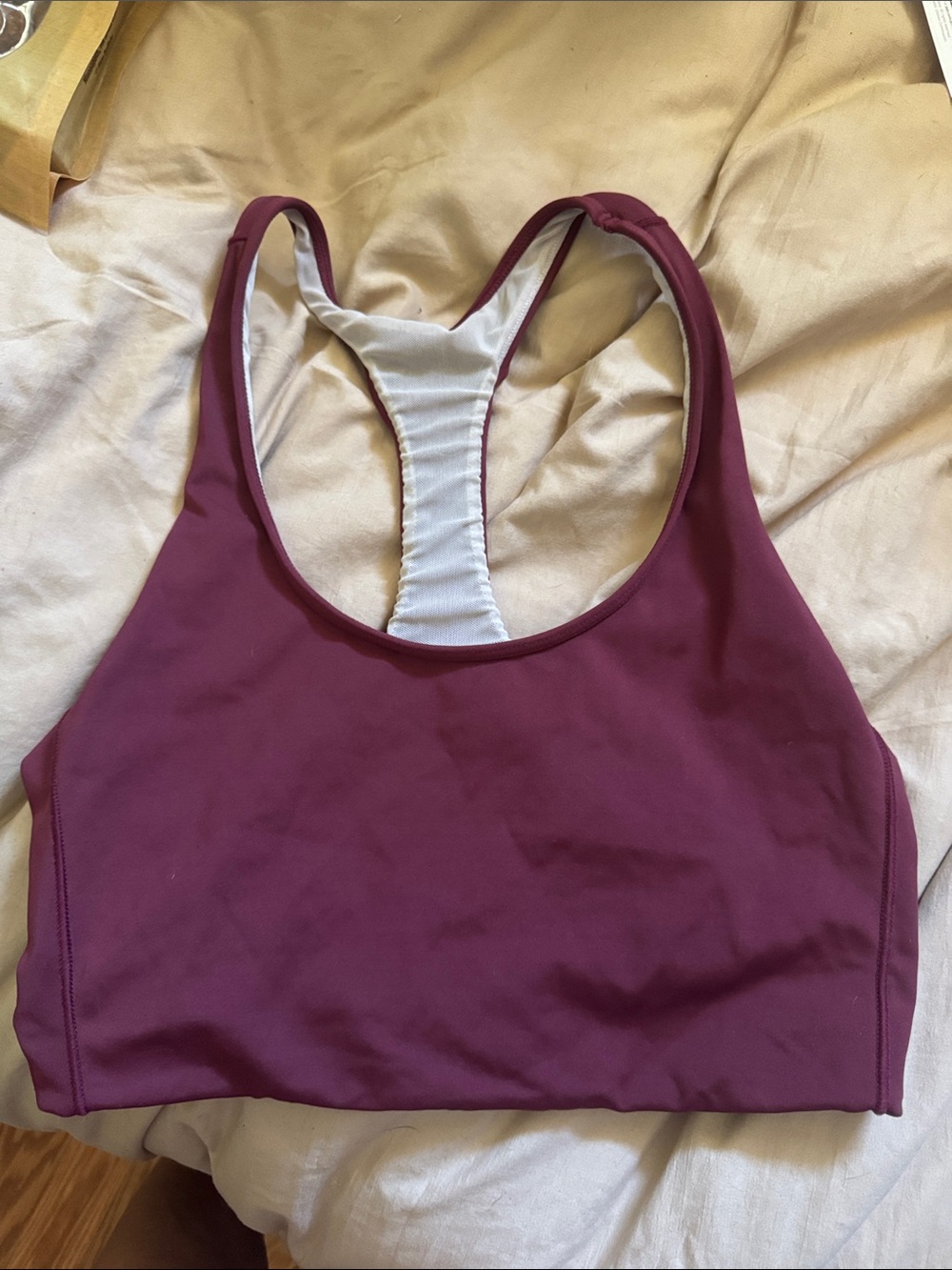 Jolyn Clothing Plum Racerback Sports Bra